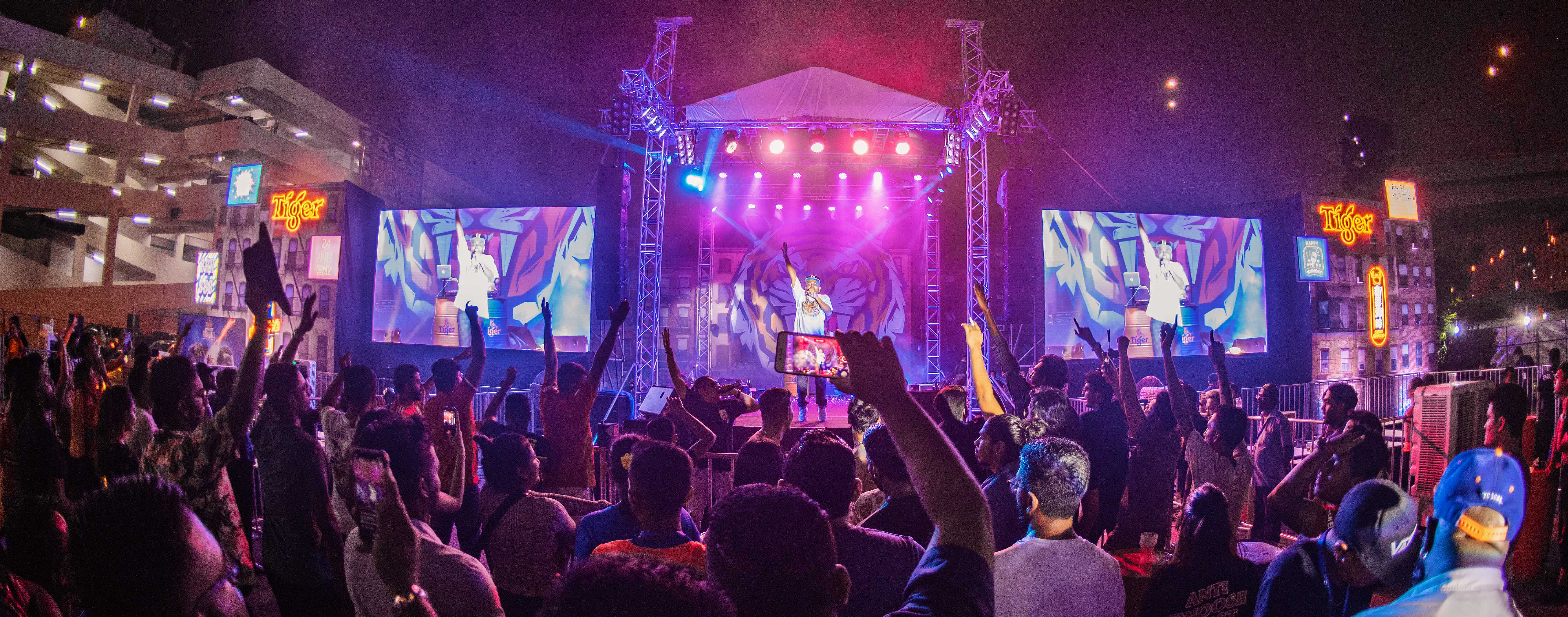 Crowd cheering on to K Town Clan at Tiger Street Football Festival 2019-v3